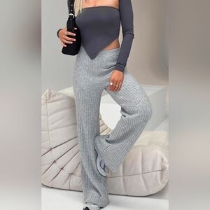 Princess Polly Montana Knit Pants Grey Marle Sz XS/S